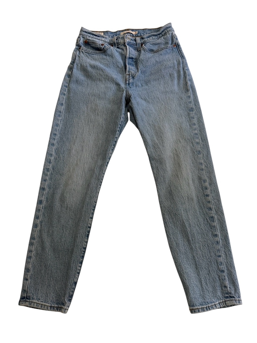 Levi's Premium Wedgie Icon Ankle Jeans Size 27 Light Wash Button Fly